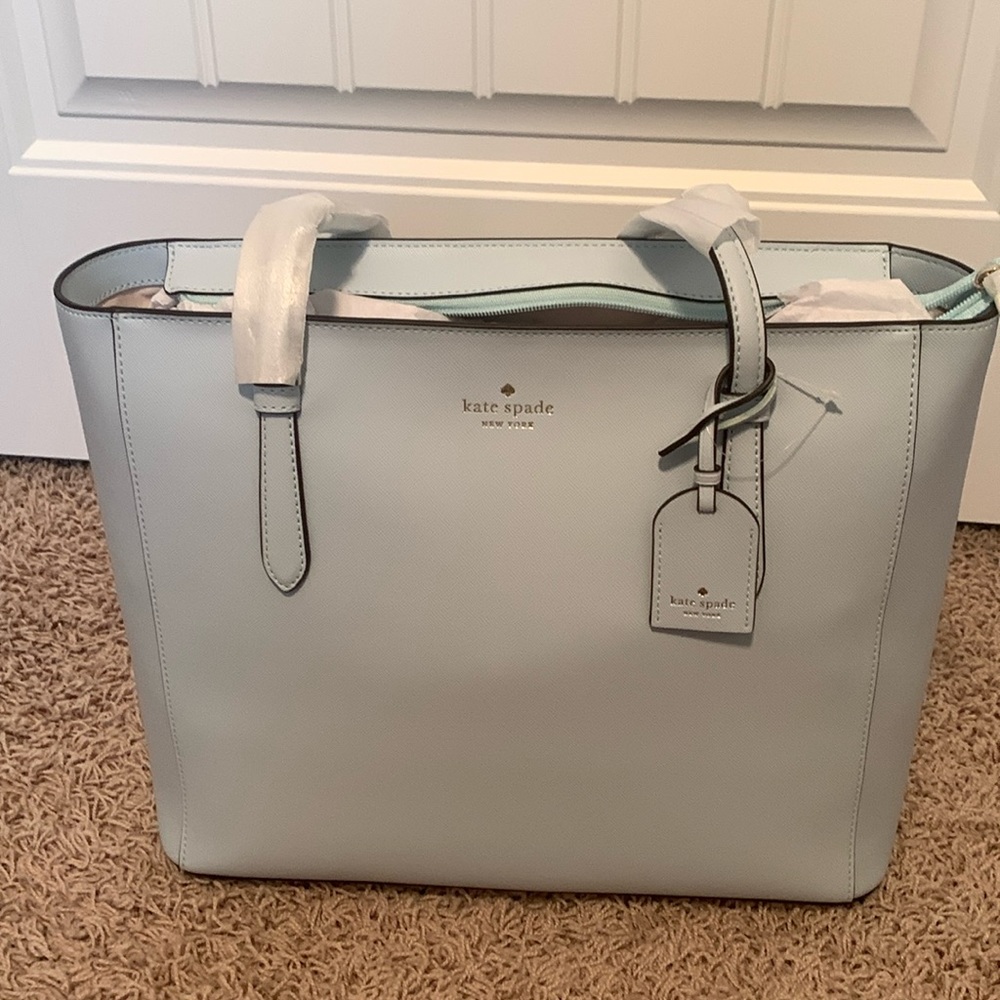 Kate Spade Schuyler Medium Tote- blue glow color